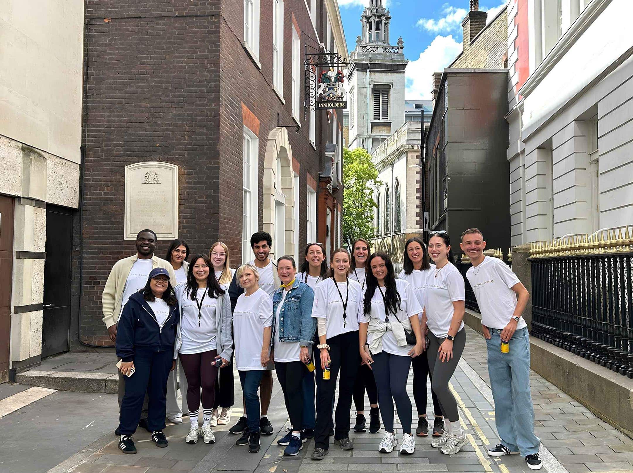 Group of NLS staff on their London Legal Walk